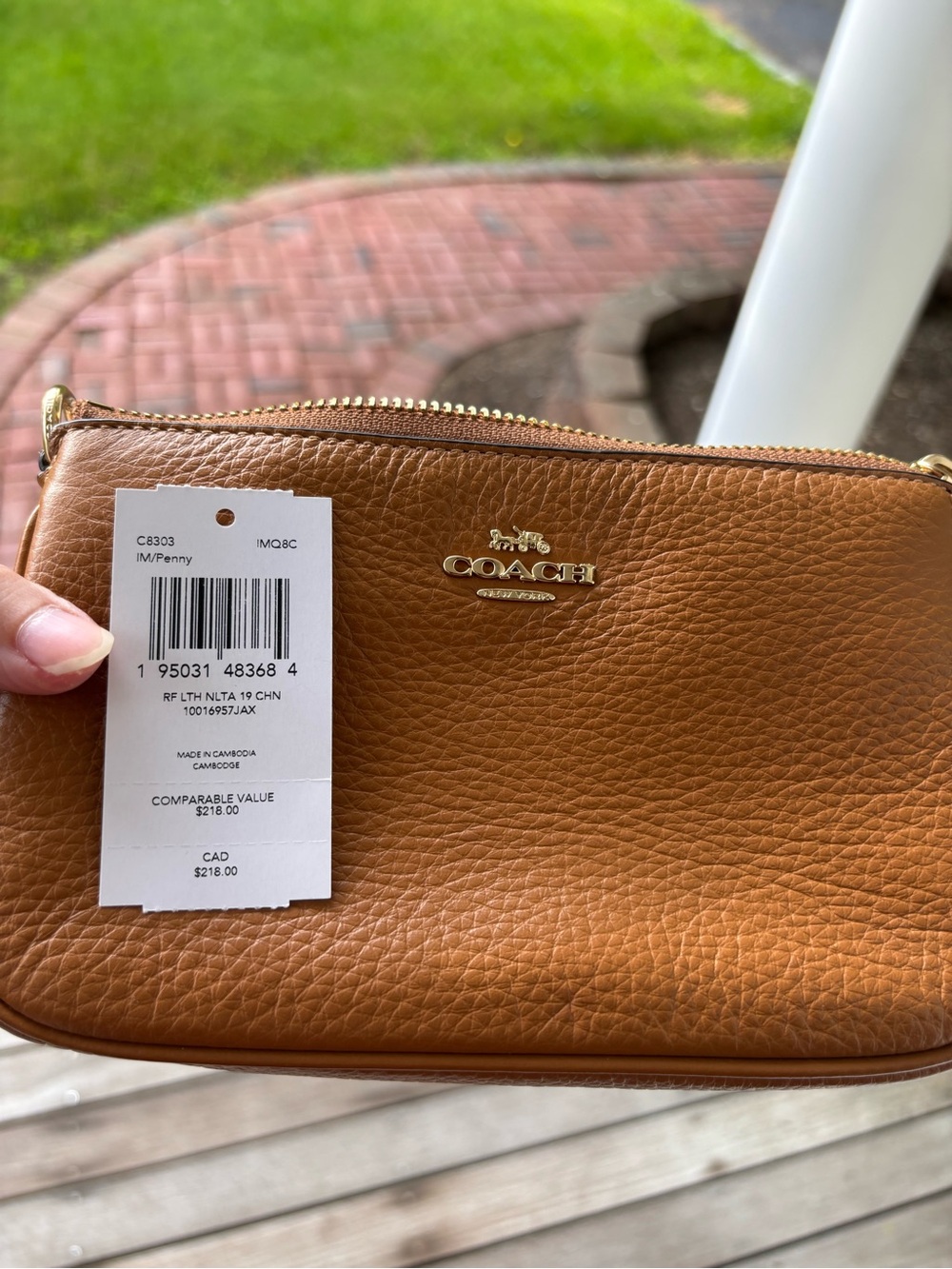 Coach Pebbled Leather Shoulder Bag in Penny/Gold - Picture 1 of 10